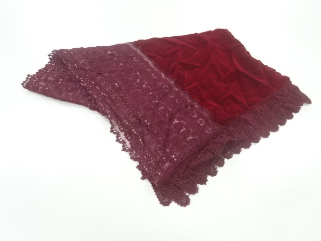 JAPANESE SHAWL / VELVET / LACE / FLOWER